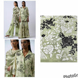 44" georgette thread + sequin