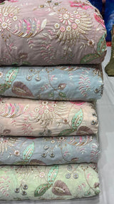 54" georgette embroideries