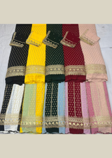 54" georgette embroideries