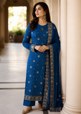 Self jaccord cutdana embroidery