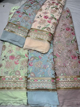 54" georgette embroideries