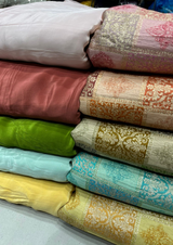 44" banaras silk and crepe