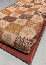 44" banaras silk and crepe