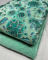 Cutwork with nett embrioderies + Pure crepe 44”