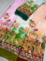 Intricate embridoeries+ pure crepe 54"