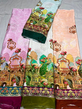 Intricate embridoeries+ pure crepe 54"