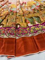 Intricate embridoeries+ pure crepe 54"