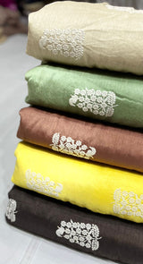 44” pure raw silk