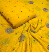 Self jaccord cutdana embroidery