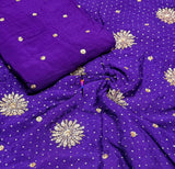 Self jaccord cutdana embroidery