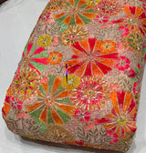 Pure crepe 4 sequence Position print Cutdana handwork embroidery 44 inches