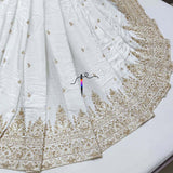 Heavy cutdana embroidery
