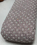 Korean tweed fabric With Multi cutdana beads