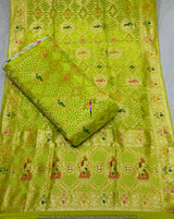 Bandhani Jaal Embroidered Pure Georgette