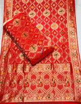 Bandhani Jaal Embroidered Pure Georgette