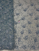 Heavy sequence cutdana embroidery