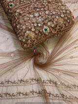 Heavy cutdana embroidery