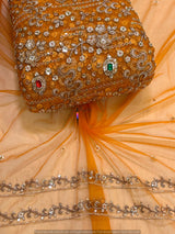 Heavy cutdana embroidery