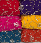 Heavy cutdana embroidery