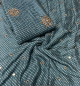 Mirror cutdana embroidery
