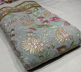 54" georgette embroideries