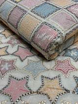 44" pure cotton heavy embroideries
