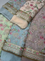 54" georgette embroideries