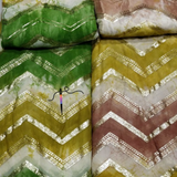 Pure Georgette 54" & Pure Chinnon Chiffon 44", Embroideries Combination