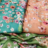 Satin Georgette Tabby Prints, Width-44"
