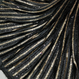 Sequin Tassels on fur Nett, Width 58"