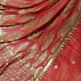 Pure Georgette Scallop Border 54" & Both Side Border 44" Embroideries