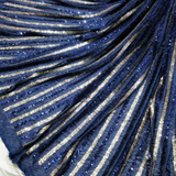 Sequin Tassels on fur Nett, Width 58"