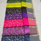 Pure Heavy Satin, Pure Mushroo Plain, Pure Mushroo Jaal and Georgette Dupatta Combinations