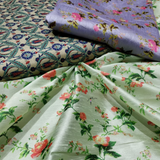 Semi-Raw Silk Prints, Width 44"