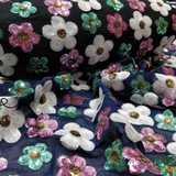 Pure Georgette Embroideries, Width : 44"