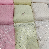 Nett 44" & Pure Georgette 44" Embroideries Combinations