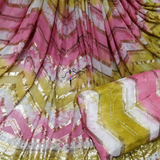 Pure Georgette 54" & Pure Chinnon Chiffon 44", Embroideries Combination