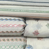 Pure Cotton Booti Pure Foil Embroideries and Pure Cotton Stripes Foil Embroideries Combinations
