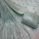 Pure Georgette Heavy Embroideries & Blouse Heavy Embroideries Pure Georgette & Dupatta Pure Chinon Combinations