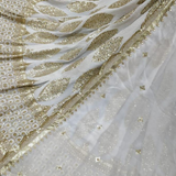 Pure Georgette Scallop Border 54" & Both Side Border 44" Embroideries