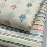 Pure Cotton Booti Pure Foil Embroideries and Pure Cotton Stripes Foil Embroideries Combinations