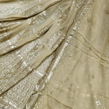 Pure Georgette Scallop Border 54" & Both Side Border 44" Embroideries