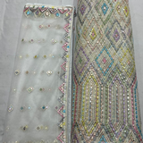 Nett Embroideries Shirt & Nett Dupatta Combinations