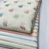 Pure Cotton Booti Pure Foil Embroideries and Pure Cotton Stripes Foil Embroideries Combinations
