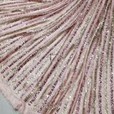 Sequin Tassels on fur Nett, Width 58"