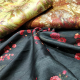 Semi-Raw Silk Prints, Width 44"