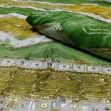 Pure Georgette 54" & Pure Chinnon Chiffon 44", Embroideries Combination