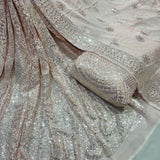 Pure Georgette Heavy Embroideries & Blouse Heavy Embroideries Pure Georgette & Dupatta Pure Chinon Combinations