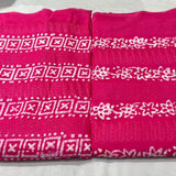 Pure Maslin Cotton Silk hand Print + Embroideries