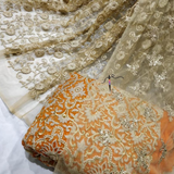 Pure Georgette 44" & Nett 44" Embroideries Combination